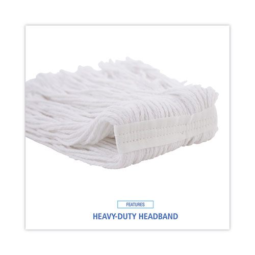 Picture of Mop Head, Value Standard Head, Rayon Fiber, Cut-End, Size No. 16, White, 12/Carton