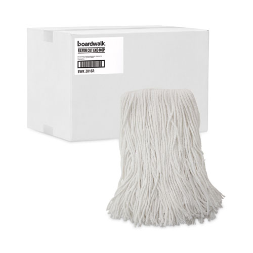 Picture of Mop Head, Value Standard Head, Rayon Fiber, Cut-End, Size No. 16, White, 12/Carton