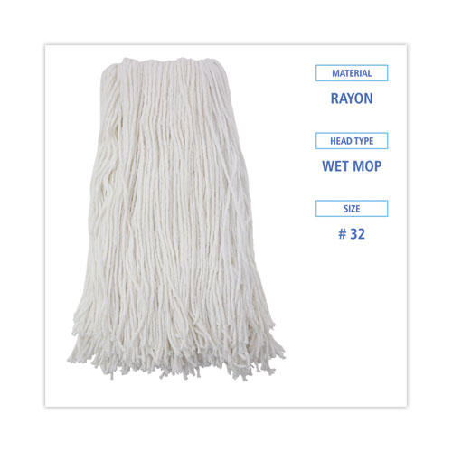 Picture of Cut-End Wet Mop Head, Rayon, No. 32, White, 12/Carton