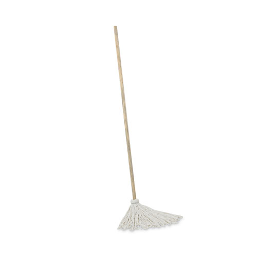 Picture of Handle/Deck Mops, #12 White Rayon Head, 48" Natural Wood Handle, 6/Pack