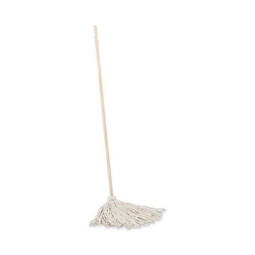 Picture of Handle/Deck Mops, #16 White Cotton Head, 48" Natural Wood Handle