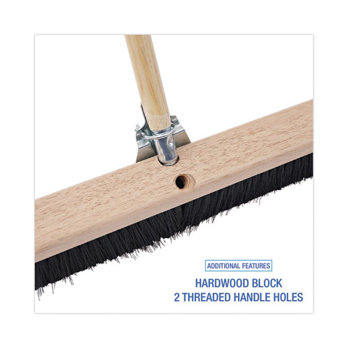 Picture of Floor Brush Head, 3" Black Polypropylene Bristles, 36" Brush