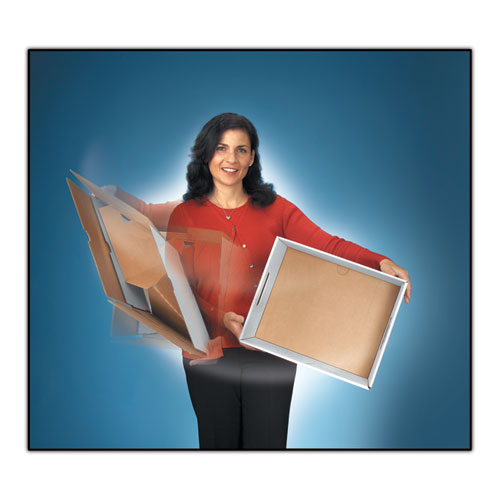 Picture of SYSTEMATIC Medium-Duty Strength Storage Boxes, Letter/Legal Files, White/Blue, 12/Carton