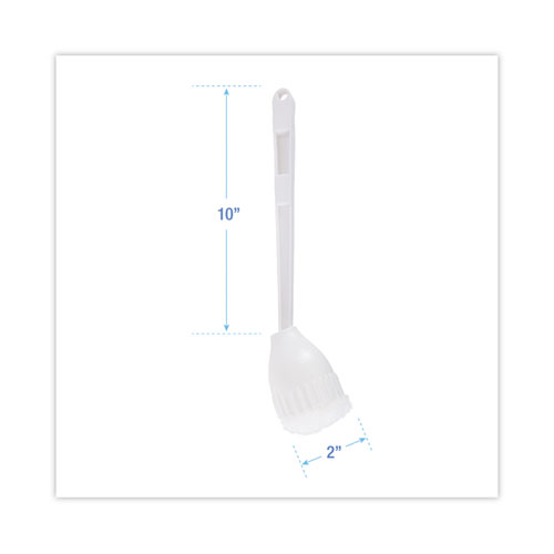 Picture of Cone Toilet Bowl Mop, 10" Handle, 2" Mop Head, White, 25/Carton