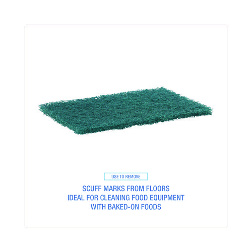 Picture of Heavy-Duty Scouring Pad, 6 x 9, Green, 15/Carton