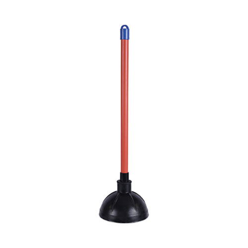 Picture of Toilet Plunger, 18" Plastic Handle, 5.63" dia, Red/Black
