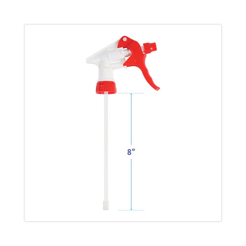 Picture of Trigger Sprayer 250, 8" Tube, Fits 16-24 oz Bottles, Red/White, 24/Carton