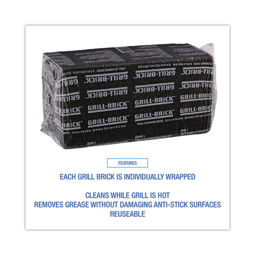 Picture of Grill Brick, 8 x 4, Black, 12/Carton