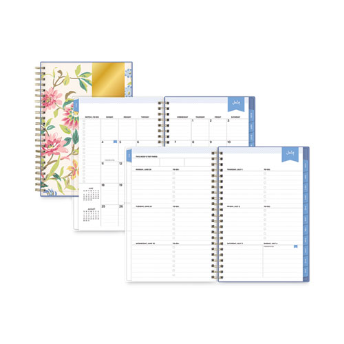 Picture of Day Designer Climbing Floral Blush Create-Your-Own Cover Weekly/Monthly Planner, 8 x 5, 12-Month (July-June): 2022-2023