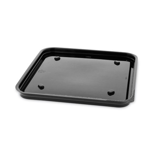 Picture of Recycled Plastic Container, 6 x 6 Brownie Container, 7.5 x 7.5 x 0.56, Black, Plastic, 195/Carton