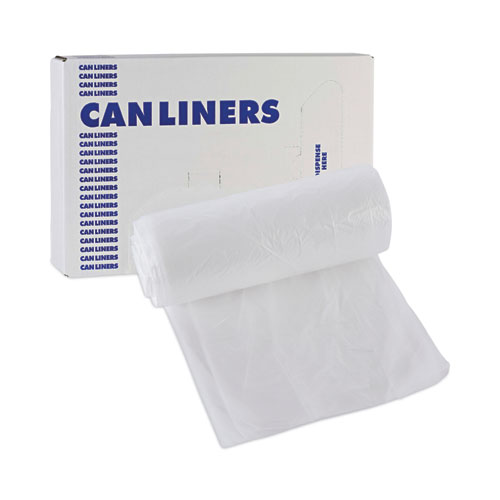 Picture of High-Density Can Liners, 10 gal, 6 mic, 24" x 23", Natural, 50 Bags/Roll, 20 Rolls/Carton
