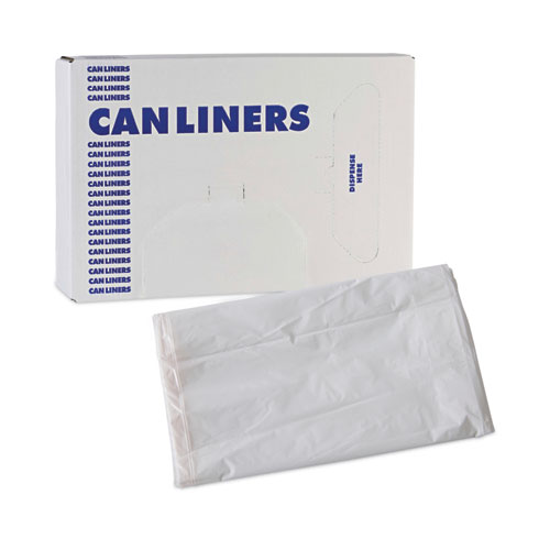 Picture of Linear Low Density Industrial Can Liners, 30 gal, 0.7 mil, 30" x 36", White, Flat Pack, 200/Carton