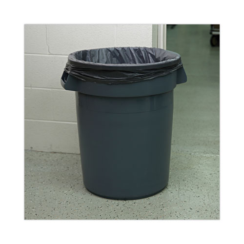 Picture of Round Waste Receptacle, 32 gal, Linear-Low-Density Polyethylene, Gray