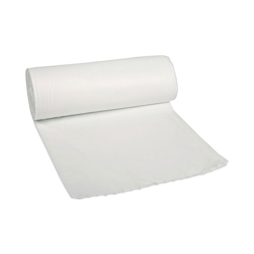 Picture of Low-Density Waste Can Liners, 30 gal, 0.5 mil, 30" x 36", White, Perforated Roll, 10 Bags/Roll, 20 Rolls/Carton