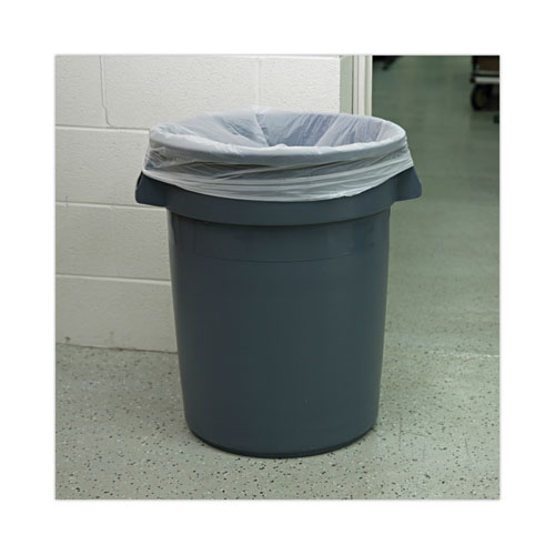 Picture of Low-Density Waste Can Liners, 30 gal, 0.5 mil, 30" x 36", White, Perforated Roll, 10 Bags/Roll, 20 Rolls/Carton