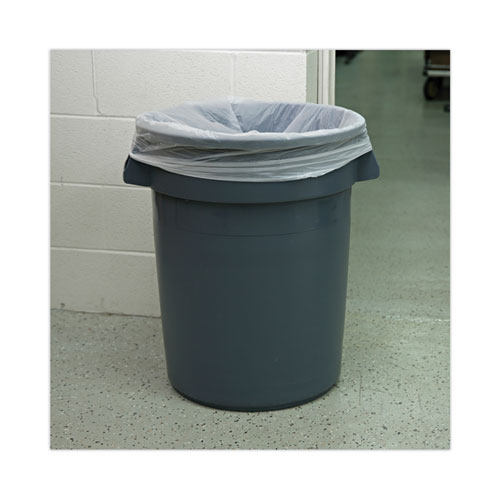 Picture of Low-Density Waste Can Liners, 33 gal, 0.6 mil, 33" x 39", White, Perforated Roll, 25 Bags/Roll, 6 Rolls/Carton