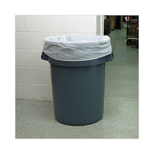 Picture of Low-Density Waste Can Liners, 55 gal, 0.5 mil, 38" x 58", White, Perforated Roll, 10 Bags/Roll, 10 Rolls/Carton