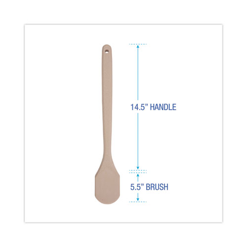 Picture of Utility Brush, Cream Nylon Bristles, 5.5" Brush, 14.5" Tan Plastic Handle