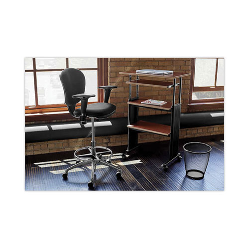 Picture of Metro Collection Extended-Height Chair, Supports Up to 250 lb, 23" to 33" Seat Height, Black Seat/Back, Chrome Base