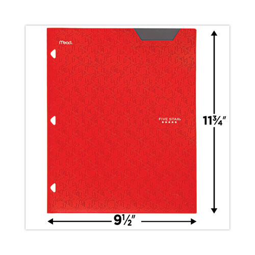 Picture of Two-Pocket Stay-Put Plastic Folder, 11 x 8.5, Assorted, 4/Pack