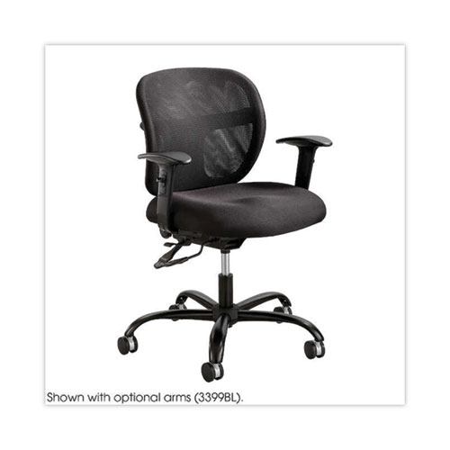 Picture of Vue Intensive-Use Mesh Task Chair, Supports Up to 500 lb, 18.5" to 21" Seat Height, Black Vinyl Seat/Back, Black Base