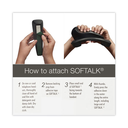 Picture of Mini Softalk Telephone Shoulder Rest, 1.75 x 4.13 x 1.88, Black