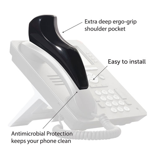 Picture of Softalk II Telephone Shoulder Rest, 2 x 6.75 x 2.5, Black