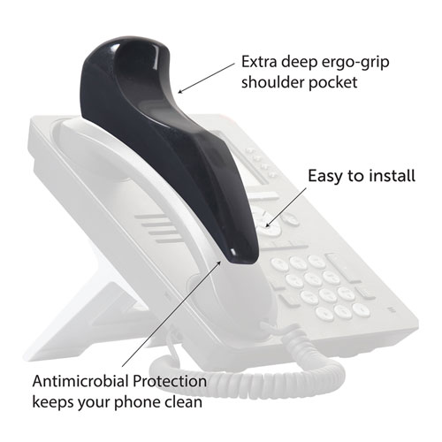 Picture of Softalk II Telephone Shoulder Rest, 2 x 6.75 x 2.5, Charcoal