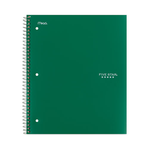 Picture of Wirebound Notebook with Eight Pockets, 5-Subject, Medium/College Rule, Randomly Assorted Cover Color, (200) 11 x 8.5 Sheets