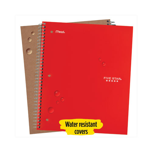 Picture of Wirebound Notebook, 1-Subject, Wide/Legal Rule, Assorted Cover Colors, (100) 10.5 x 8 Sheets, 6/Pack