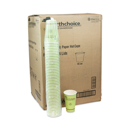 Picture of EarthChoice Compostable Paper Cup, 16 oz, Green, 1,000/Carton