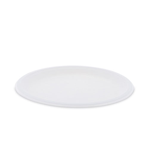 Picture of EarthChoice Compostable Fiber-Blend Bagasse Dinnerware, Plate, 10" dia, Natural, 500/Carton