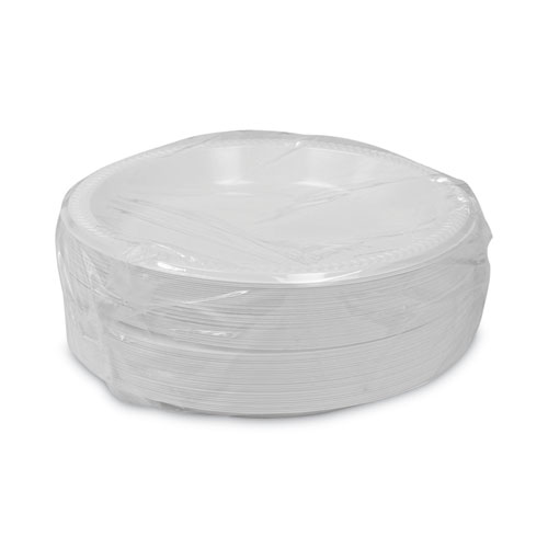 Picture of Meadoware Impact Plastic Dinnerware, Plate, 10.25" dia, White, 500/Carton