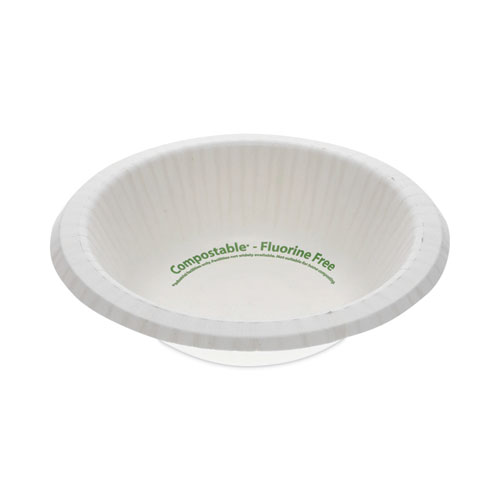 Picture of EarthChoice Pressware Compostable Dinnerware, Bowl, 12 oz, White, 750/Carton