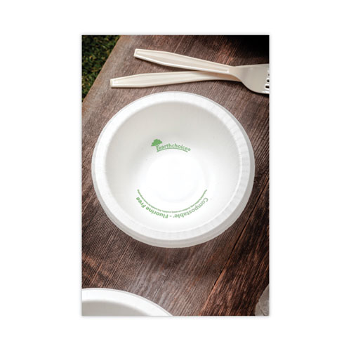 Picture of EarthChoice Pressware Compostable Dinnerware, Bowl, 12 oz, White, 750/Carton