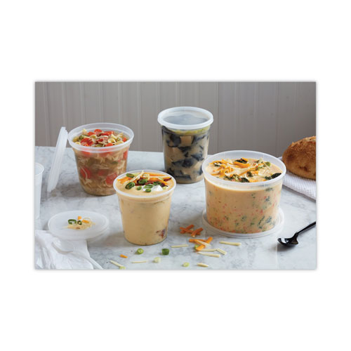 Picture of Newspring DELItainer Microwavable Container, 32 oz, 4.55 x 4.55 x 5.55, Natural, Plastic, 480/Carton