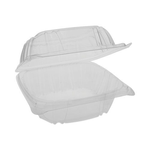 Picture of SENSATION SmartLock Hinged Lid Container, 5.74 x 5.95 x 3.1, Clear, Plastic, 500/Carton