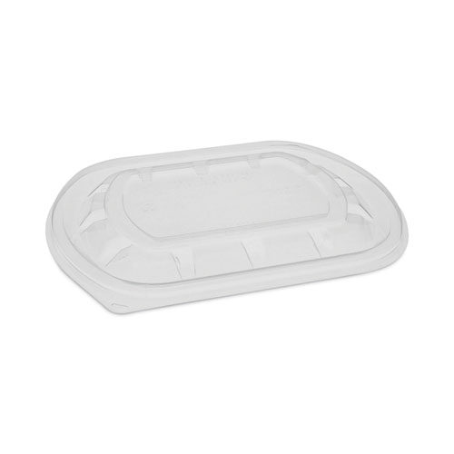 Picture of ClearView MealMaster Lid with Fog Gard Coating, Medium Flat Lid, 8.13 x 6.5 x 0.38, Clear, Plastic, 252/Carton