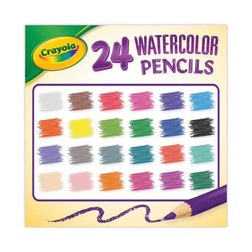 Picture of Watercolor Pencil Set, 3.3 mm, 2B, Assorted Lead and Barrel Colors, 24/Pack