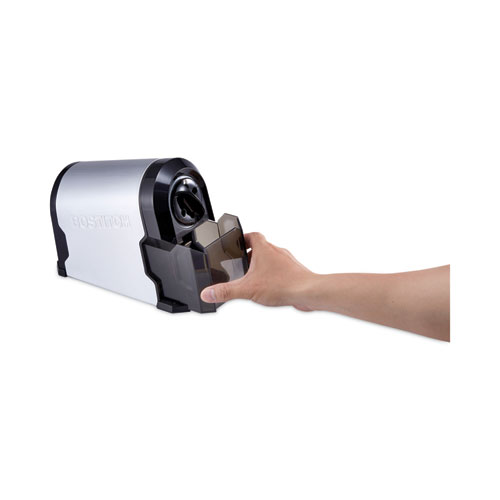 Picture of Super Pro Glow Commercial Electric Pencil Sharpener, AC-Powered, 6.13 x 10.63 x 9, Black/Silver