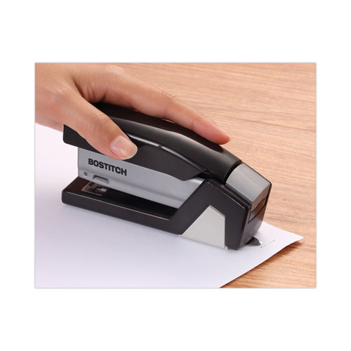 Picture of InJoy One-Finger 3-in-1 Eco-Friendly Compact Stapler, 20-Sheet Capacity, Black