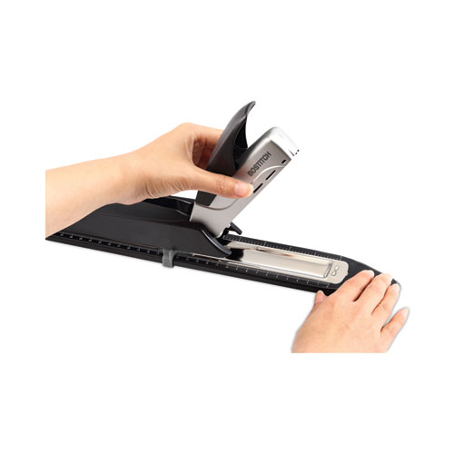 Picture of Long Reach Stapler, 25-Sheet Capacity, 12" Throat, Black/Silver