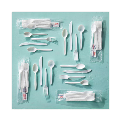 Picture of Fieldware Cutlery, Spork, Mediumweight, White, 1,000/Carton