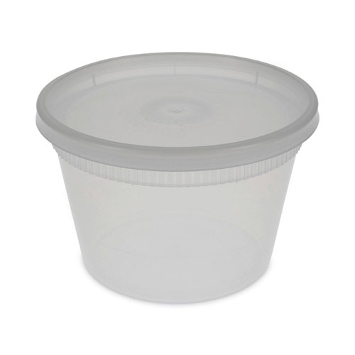 Picture of Newspring DELItainer Microwavable Container, 16 oz, 2 x 2 x 2, Clear, Plastic, 240/Carton