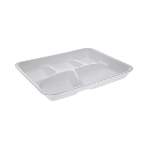 Foam+School+Trays%2C+5-Compartment+Tray%2C+8.25+x+10.5+x+1%2C+White%2C+500%2FCarton