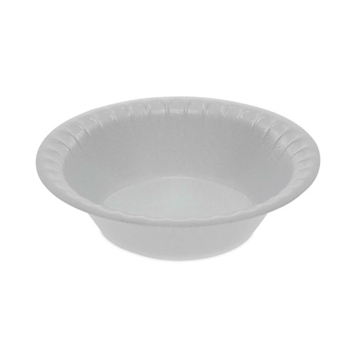 Picture of Placesetter Satin Non-Laminated Foam Dinnerware, Bowl, 5 oz, 4.5" dia, White, 1,250/Carton