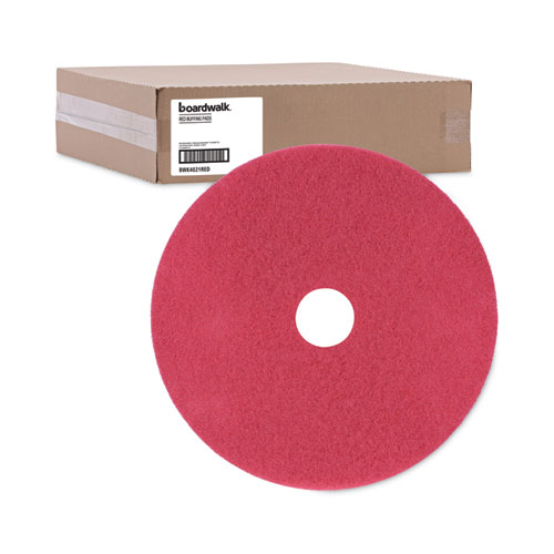 Picture of Buffing Floor Pads, 21" Diameter, Red, 5/Carton