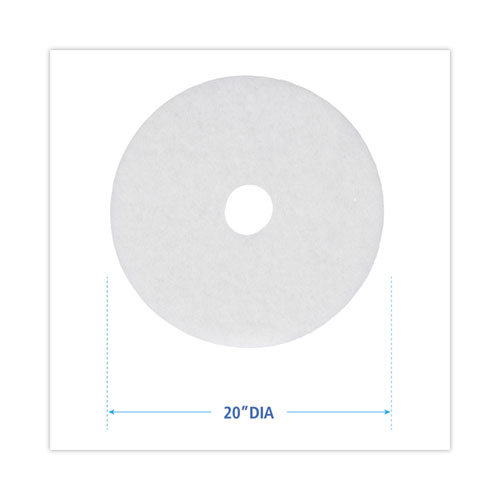 Picture of Polishing Floor Pads, 20" Diameter, White, 5/Carton
