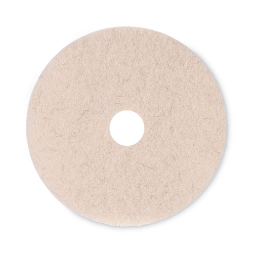 Picture of Natural Hog Hair Burnishing Floor Pads, 20" Diameter, Tan, 5/Carton