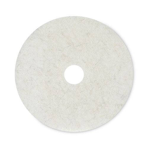 Picture of Natural Burnishing Floor Pads, 20" Diameter, White, 5/Carton